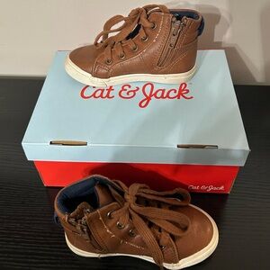 Jack by BB Dakota Brown High-Top Sneakers with Side Zipper